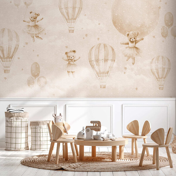 Wall mural Teddy bear in a tutu