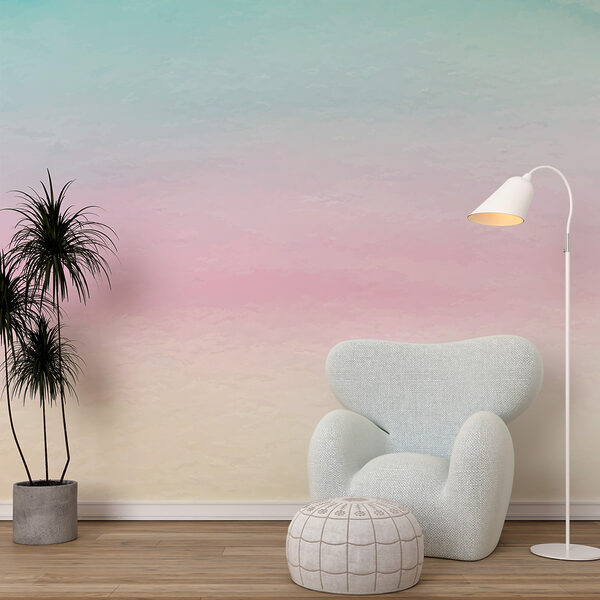 Wall mural Pink and white gradient