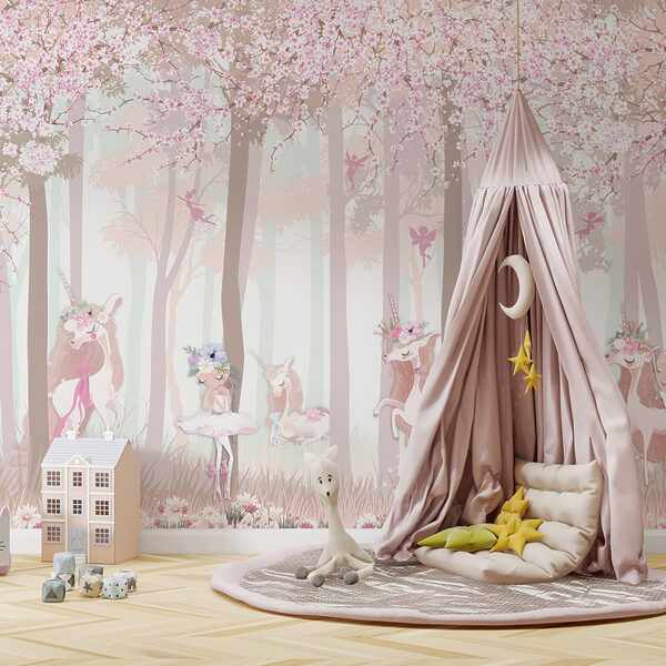 Wall mural Cartoon of a ballerina