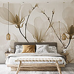 Wall murals Delicate blossoms in soft hues