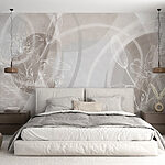 Wall murals - Elegant floral design in soft tones