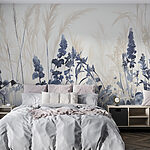 Wall murals Painting of flowers and grass