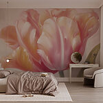 Wall murals Beautiful tulip in soft colors.