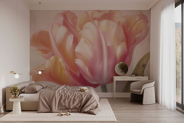 Beautiful tulip in soft colors Wall murals Beautiful tulip in soft colors
