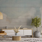 Wall murals White clouds in the sky