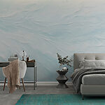Wall murals White and blue paint