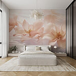 Wall murals Group of pink flowers floating in water