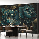 Wall murals Beautiful blooms in deep hues