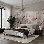 Wall murals Painting of flowers on a branch