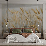 Wall murals Painting of wheat in a field