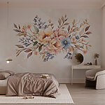 Wall murals Bouquet of flowers on a white background