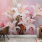 Wall murals Painting of white flowers