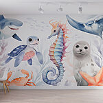Wall murals Group of sea animals