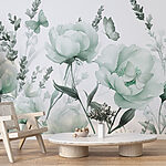 Wall murals Delicate blooms in soft hues