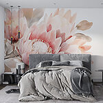 Wall murals Delicate petals in soft hues