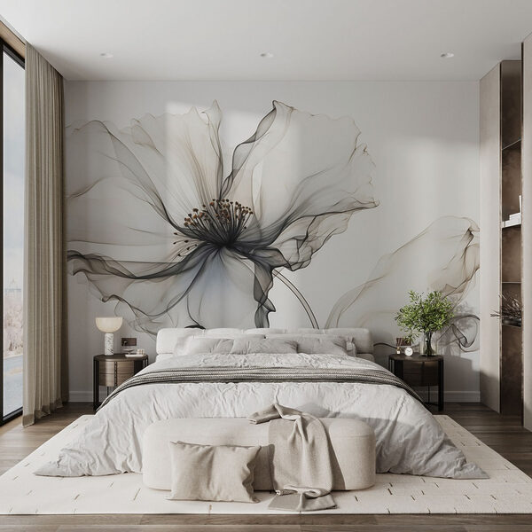 Flower made out of transparent material Wall murals Flower made out of transparent material
