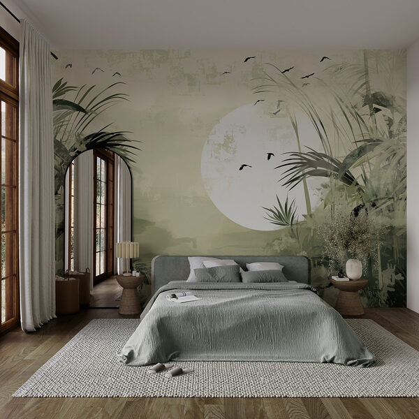 Painting of a tropical forest Wall murals Painting of a tropical forest