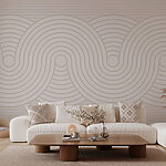 Wall murals White and gray pattern