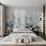 Wall murals Delicate blooms on a soft backdrop