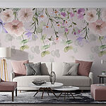 Wall murals Group of flowers and leaves