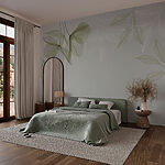 Wall murals Delicate leaves dance in soft light