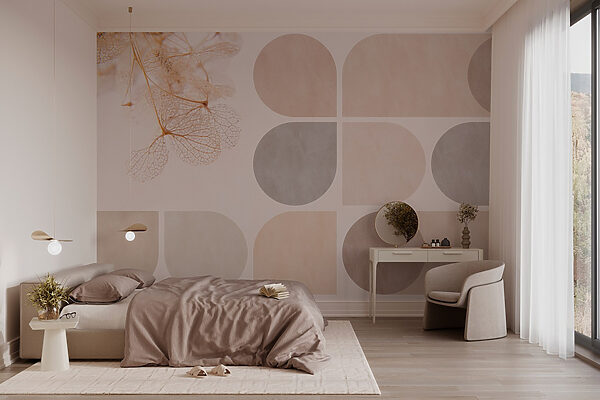 Delicate leaves on soft background Wall murals Delicate leaves on soft background
