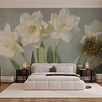 Wall murals Group of white flowers