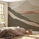 Wall murals Drawing of a mountain