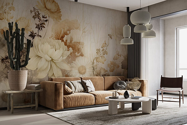 Delicate beauty in muted tones Wall murals Delicate beauty in muted tones