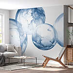 Wall murals Group of bubbles with bubbles in the air