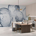 Wall murals Group of bubbles with bubbles in the air