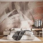 Wall murals Abstract lines in soft hues.