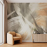 Wall murals Abstract brush strokes in soft tones