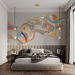 Wall murals Melting curves of vibrant hues