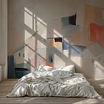 Wall murals Painting of houses in different colors