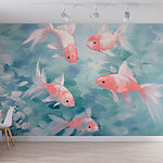 Wall murals Swirling fish create tranquil scene.