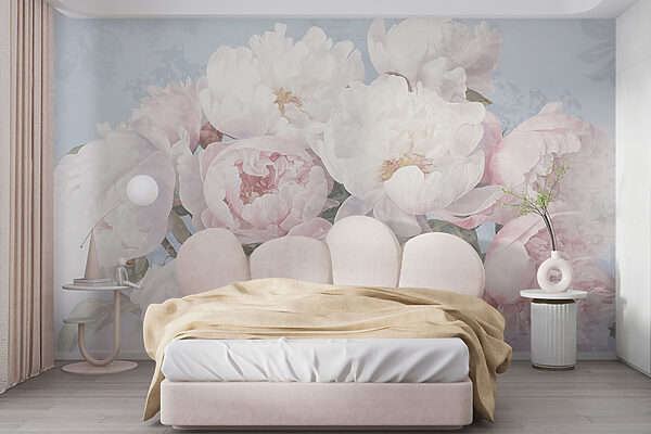 Bouquet of pink and white flowers Wall murals Bouquet of pink and white flowers