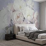 Wall murals Bouquet of white and pink flowers