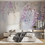 Wall murals Painting of flowers on a branch