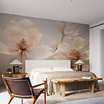 Wall murals Delicate blooms in soft colors