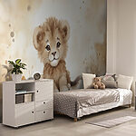 Wall murals Watercolor of a lion cub