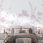 Wall murals Soft blooms against a white backdrop
