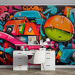 Wall murals Graffiti on a wall