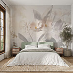 Wall murals Delicate blooms in soft hues.
