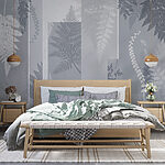 Wall murals Grey and white floral pattern
