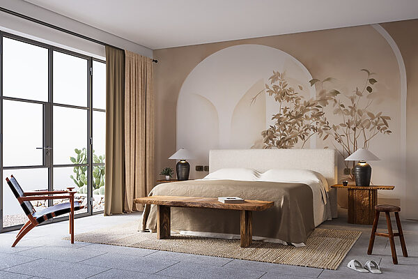 Group of potted plants in a room Wall murals Group of potted plants in a room