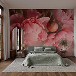 Wall murals Group of pink flowers