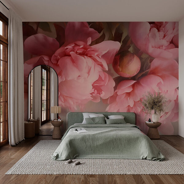 Group of pink flowers Wall murals Group of pink flowers