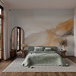 Wall murals Ethereal waves of soft color