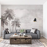 Wall murals Group of palm trees